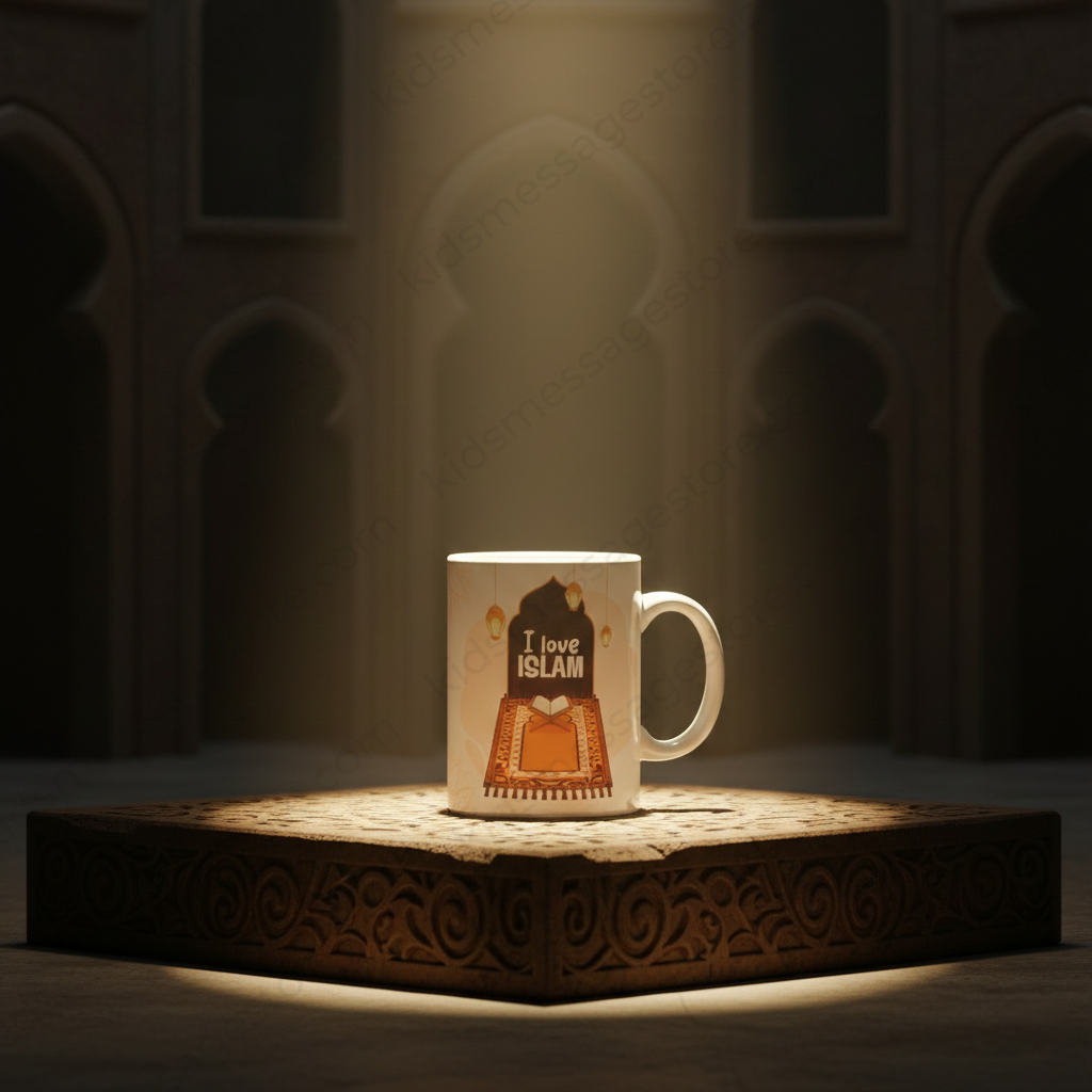 I Love Islam Premium Ceramic Mug – 300ml Islamic Coffee & Tea Mug | Muslim Gift for Daily Use