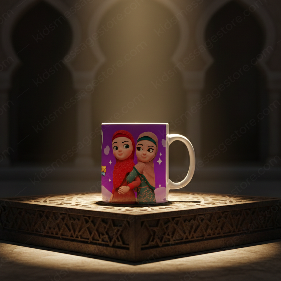 Dua Rabbi Zidni Ilma Kids Mug – Islamic Dua Coffee Cup 300ml