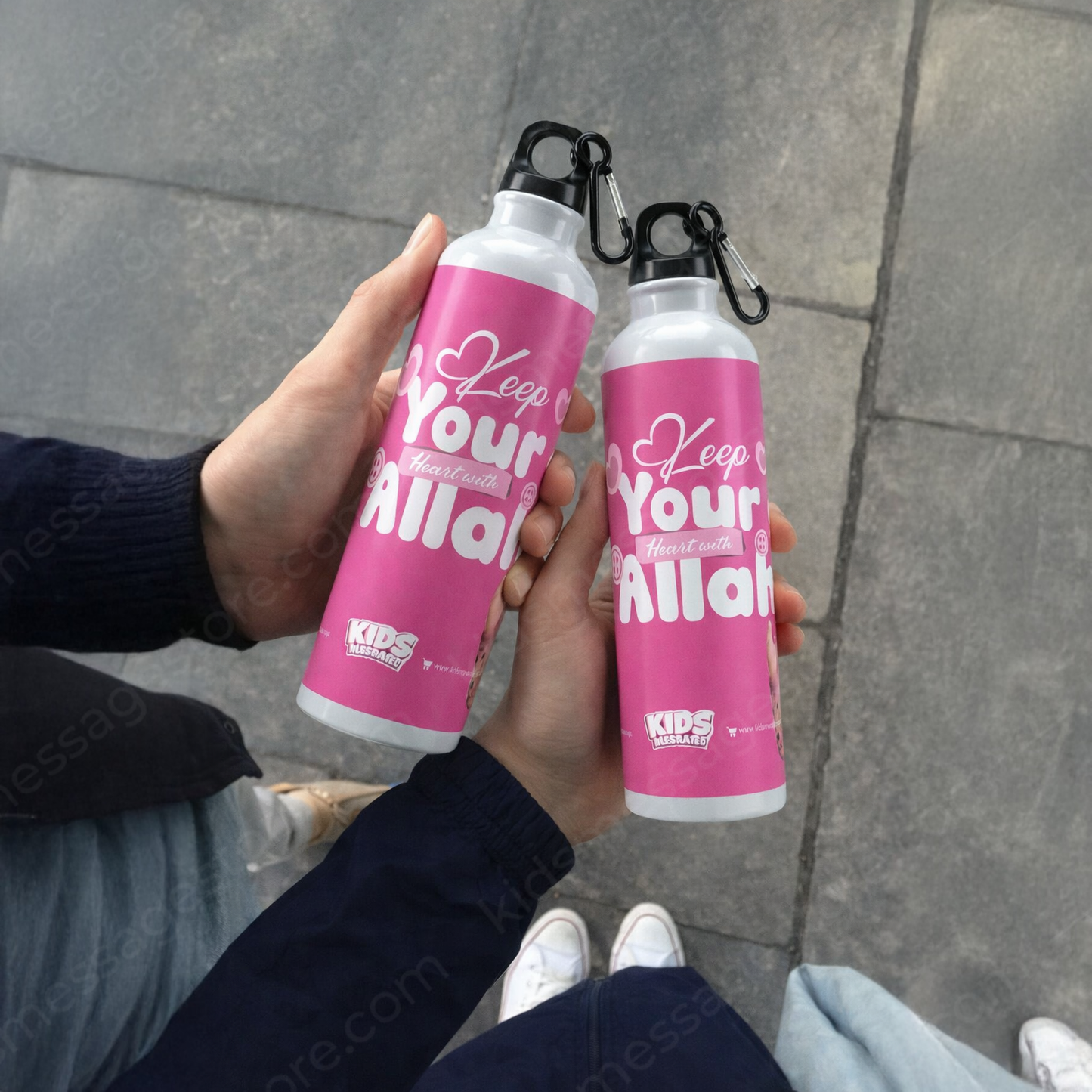 Keep Your Heart with Allah Water Bottle – Islamic Kids Sipper