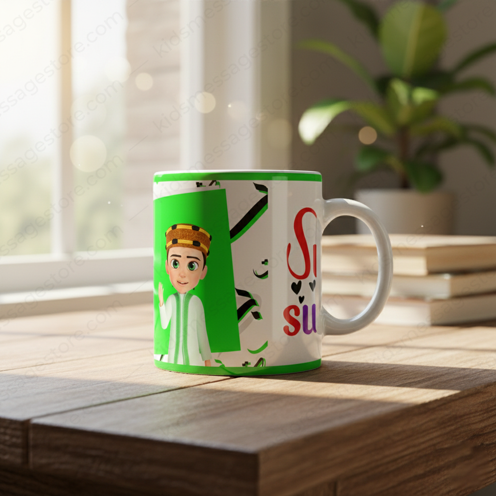 Smile It’s Sunnah Islamic Green Ceramic Mug 300ml