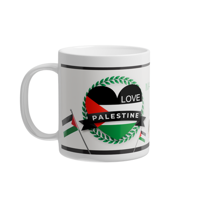 I Love Masjid-e-Aqsa Mug | Love Palestine Ceramic Coffee Mug | Premium Islamic Mug 300ml | Palestine Support Gift