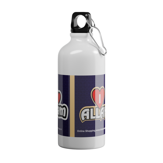 Islamic Water Bottle with Printed "I Love Allah"