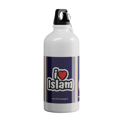 Islamic Water Bottle with Printed "I Love Allah"