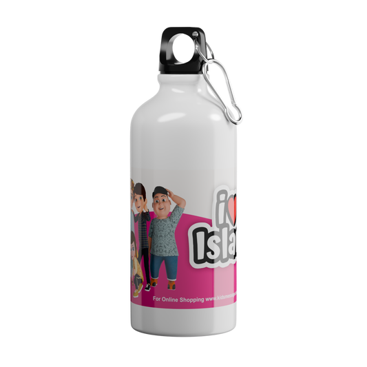 Islamic Water Bottle with Printed "I Love Islam "