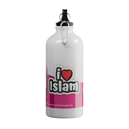 Islamic Water Bottle with Printed "I Love Islam "