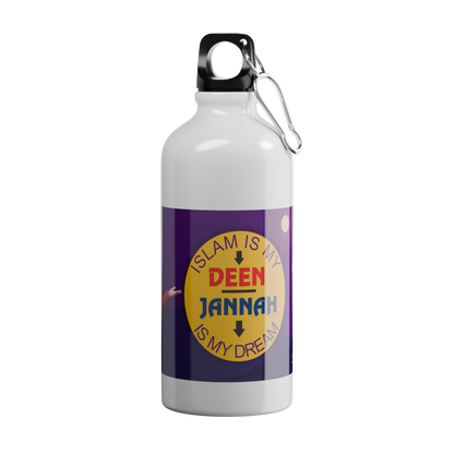 Islamic Water Bottle with Printed "Islam is My Deen"