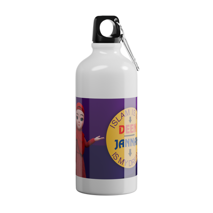 Islamic Water Bottle with Printed "Islam is My Deen"