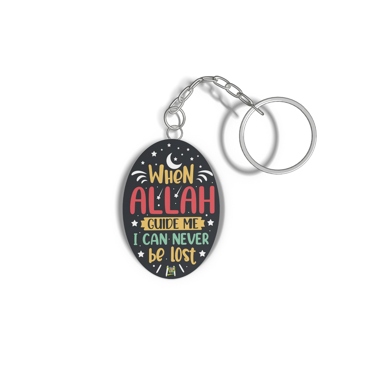 Islamic Keychain, Islamic Gift, Islamic Resin Art "wheen allah call me.."2 side "i am muslim"
