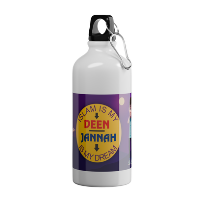 Islamic Water Bottle with Printed "Islam is My Deen"