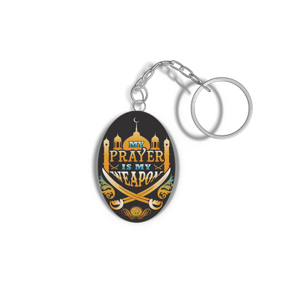 Islamic Keychain, Islamic Gift, Islamic Resin Art "My preyer is my weapon etc....