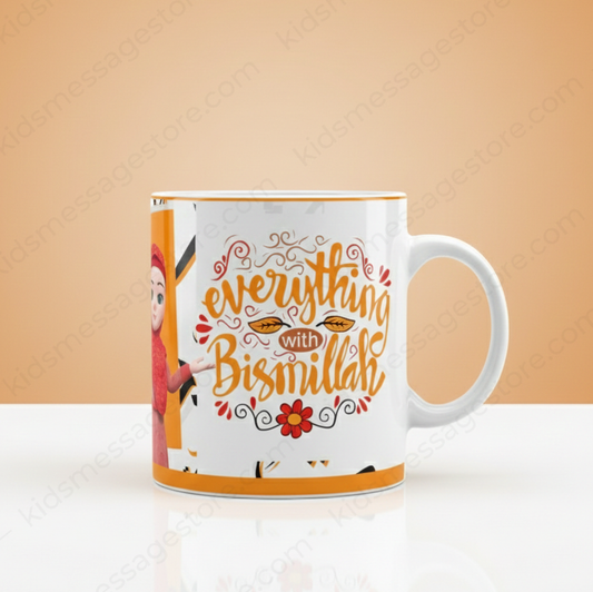 Everything With Bismillah Islamic Kids Ceramic Mug 300ml
