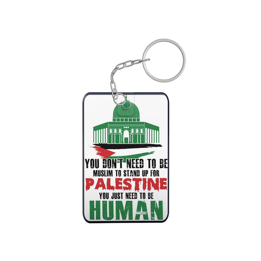 Islamic Keychain, Islamic Gift, Islamic Resin Art "la tahzano.."2 side "palatine just need Human..""