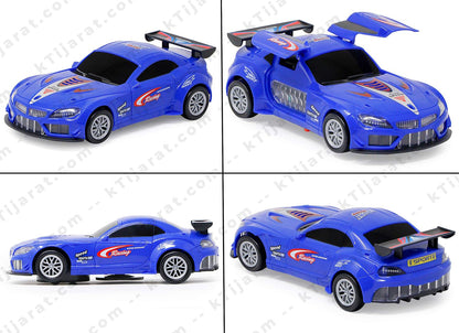 Zest 4 Toyz Bump and Go 360 Degree Battery Operated Stylish Sports Racing Car with 3D Lights and Dynamic Sounds Toys Car for Kids - Blue