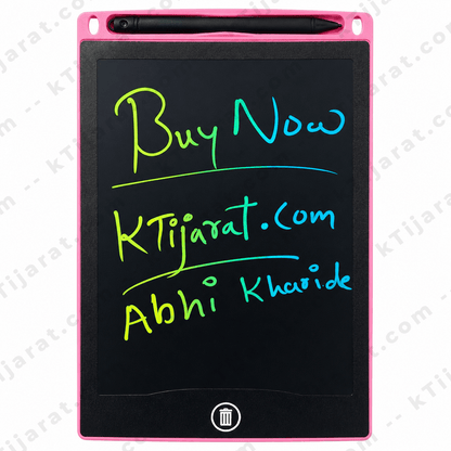 Ktijarat 8.5 Inch LCD Writing Tablet for Kids | Reusable Colorful Digital Writing Pad with Stylus | Erase Button & Screen Lock