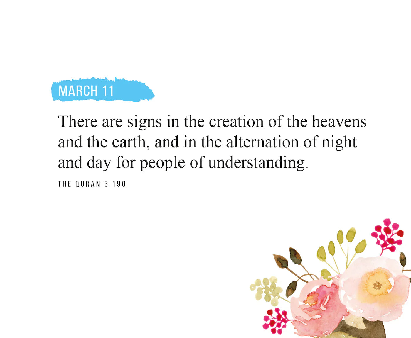 Quranic Verses - An Inspirational Calendar