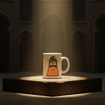 I Love Islam Premium Ceramic Mug – 300ml Islamic Coffee & Tea Mug | Muslim Gift for Daily Use