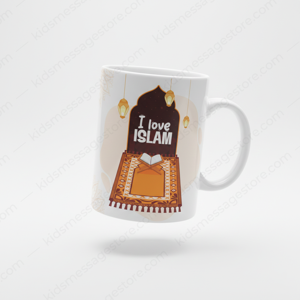 I Love Islam Premium Ceramic Mug – 300ml Islamic Coffee & Tea Mug | Muslim Gift for Daily Use