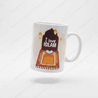 I Love Islam Premium Ceramic Mug – 300ml Islamic Coffee & Tea Mug | Muslim Gift for Daily Use