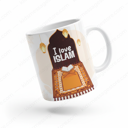 I Love Islam Premium Ceramic Mug – 300ml Islamic Coffee & Tea Mug | Muslim Gift for Daily Use