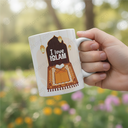 I Love Islam Premium Ceramic Mug – 300ml Islamic Coffee & Tea Mug | Muslim Gift for Daily Use