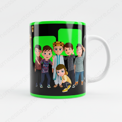 I Love Muhammad ﷺ Black & Green Islamic Ceramic Mug | Premium 300ml Coffee Tea Cup | Muslim Gift Mug