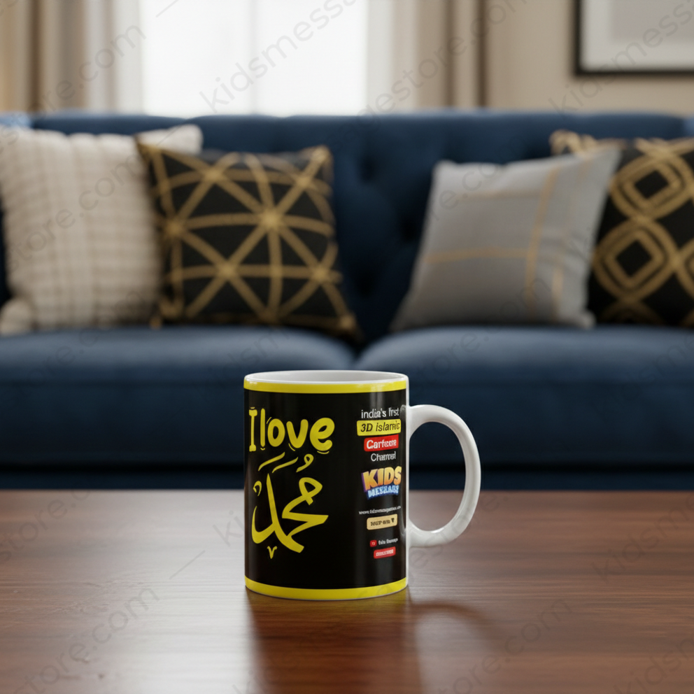 I Love Muhammad ﷺ Islamic Mug 300ml | Premium Ceramic Islamic Coffee Mug