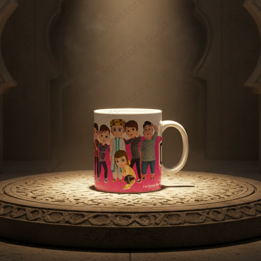 I Love Islam Kids Message Mug | Premium Ceramic Islamic Cartoon Mug | 300ml Coffee & Tea Cup | Gift for Muslim Kids & Family