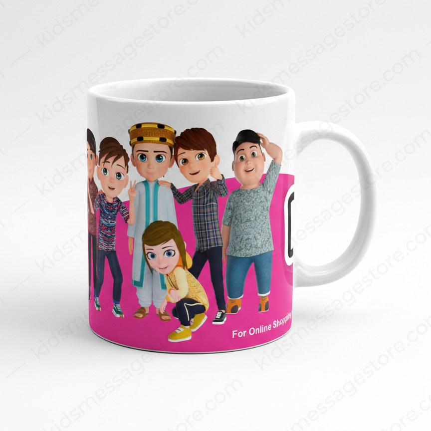 I Love Islam Kids Message Mug | Premium Ceramic Islamic Cartoon Mug | 300ml Coffee & Tea Cup | Gift for Muslim Kids & Family