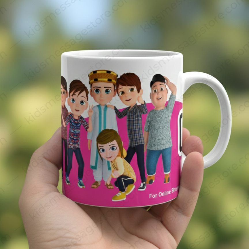 I Love Islam Kids Message Mug | Premium Ceramic Islamic Cartoon Mug | 300ml Coffee & Tea Cup | Gift for Muslim Kids & Family