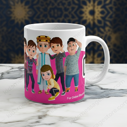 I Love Islam Kids Message Mug | Premium Ceramic Islamic Cartoon Mug | 300ml Coffee & Tea Cup | Gift for Muslim Kids & Family