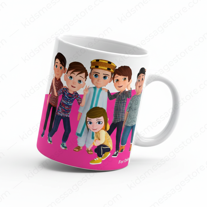 I Love Islam Kids Message Mug | Premium Ceramic Islamic Cartoon Mug | 300ml Coffee & Tea Cup | Gift for Muslim Kids & Family
