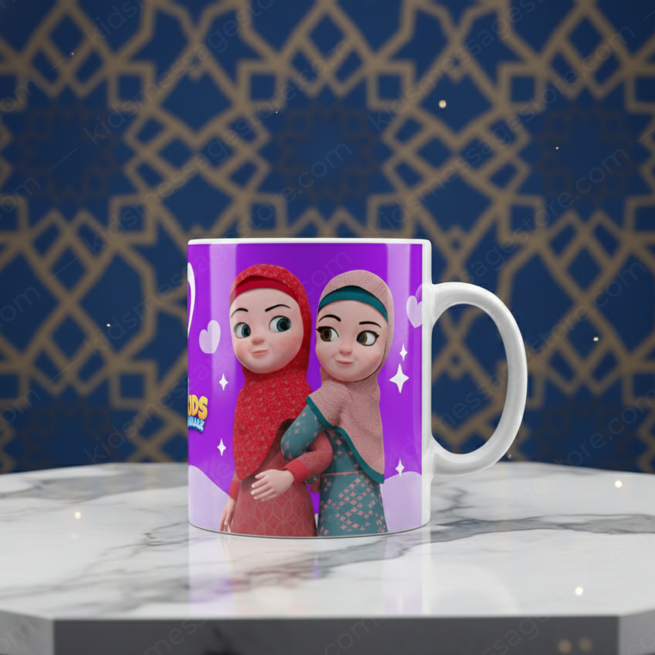 Dua Rabbi Zidni Ilma Kids Mug – Islamic Dua Coffee Cup 300ml
