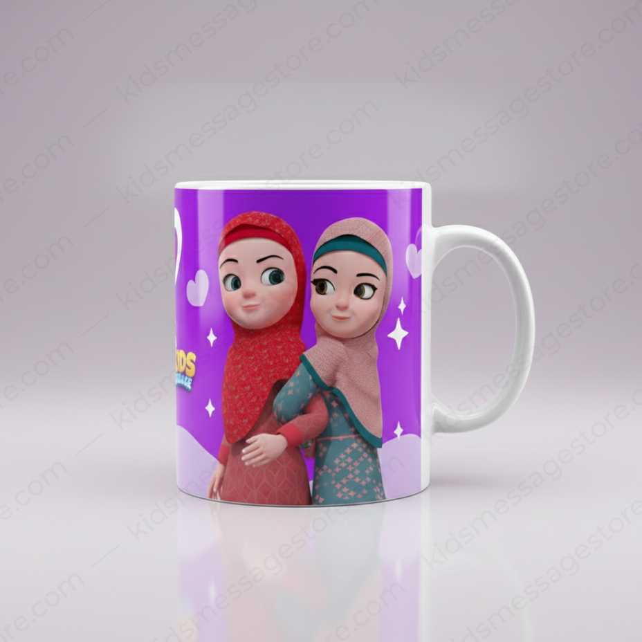 Dua Rabbi Zidni Ilma Kids Mug – Islamic Dua Coffee Cup 300ml