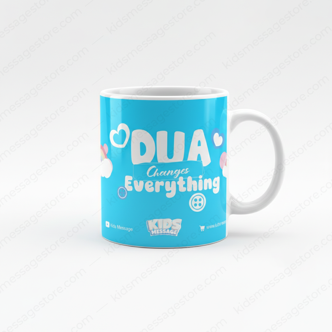 Dua Changes Everything Kids Islamic Mug – 300ml Ceramic Coffee Cup