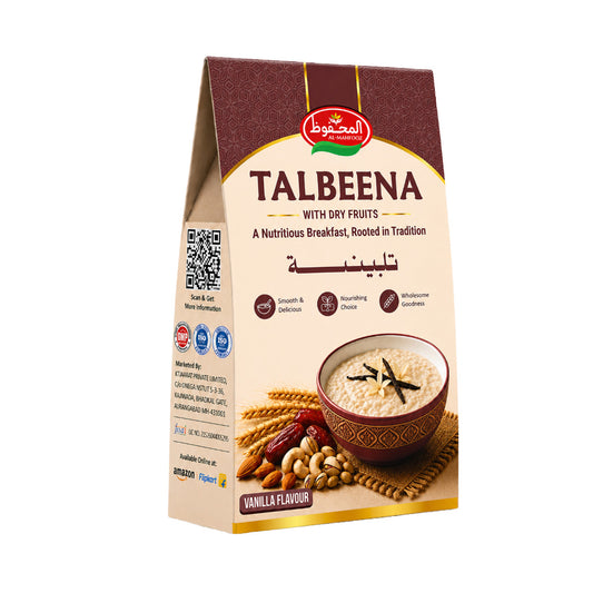 Al-Mahfooz Talbeena with Dry Fruits – Vanilla Flavour