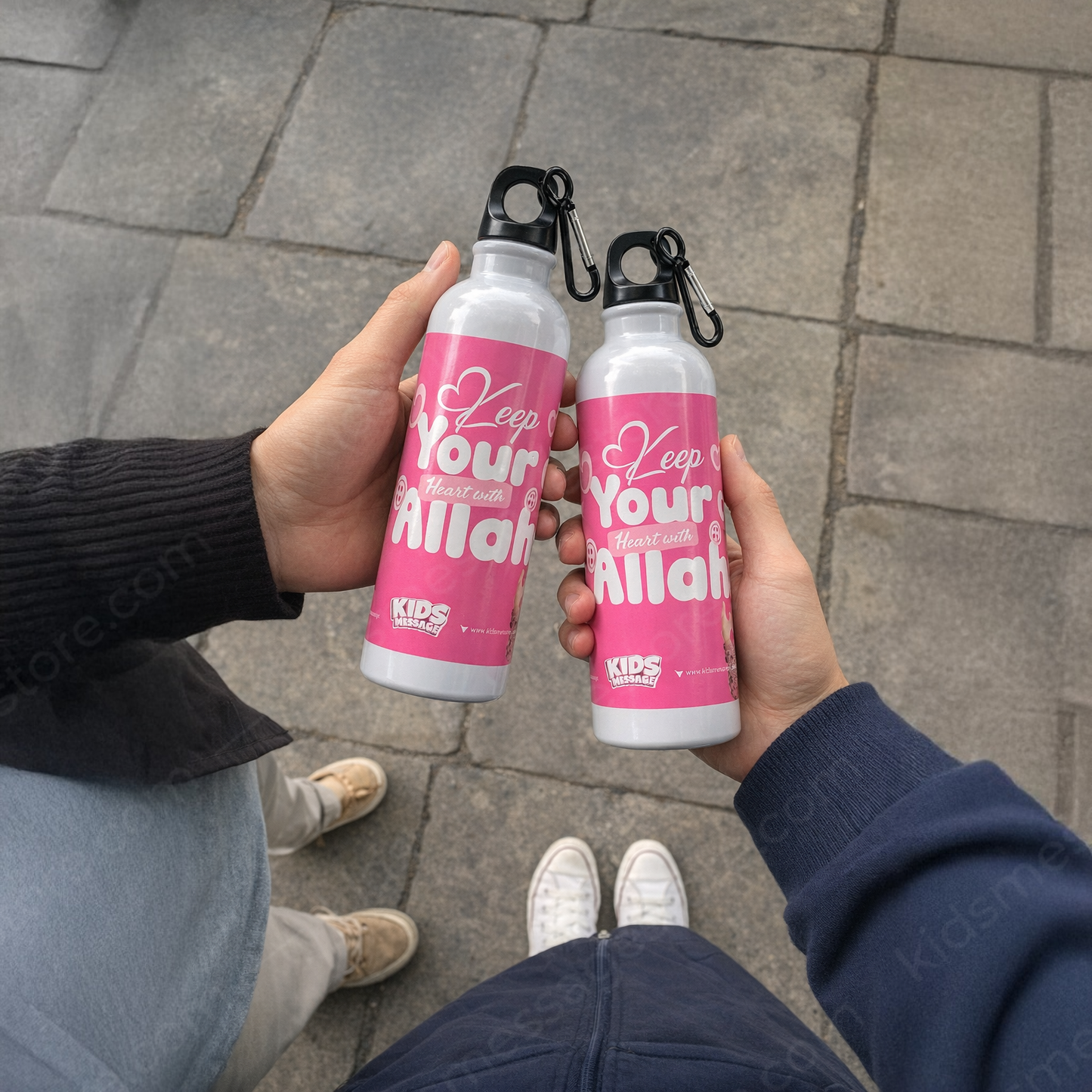 Keep Your Heart with Allah Water Bottle – Islamic Kids Sipper