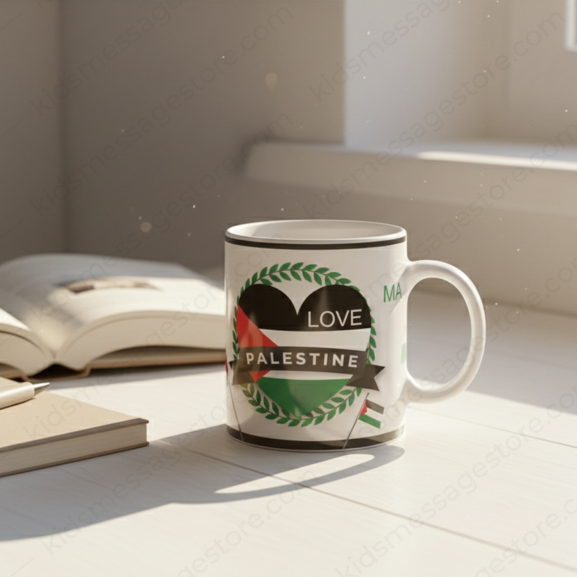 I Love Masjid-e-Aqsa Mug | Love Palestine Ceramic Coffee Mug | Premium Islamic Mug 300ml | Palestine Support Gift