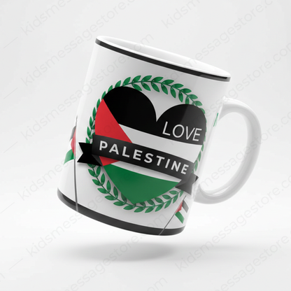 I Love Masjid-e-Aqsa Mug | Love Palestine Ceramic Coffee Mug | Premium Islamic Mug 300ml | Palestine Support Gift