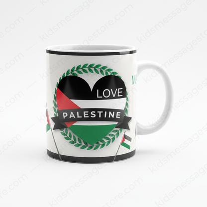 I Love Masjid-e-Aqsa Mug | Love Palestine Ceramic Coffee Mug | Premium Islamic Mug 300ml | Palestine Support Gift