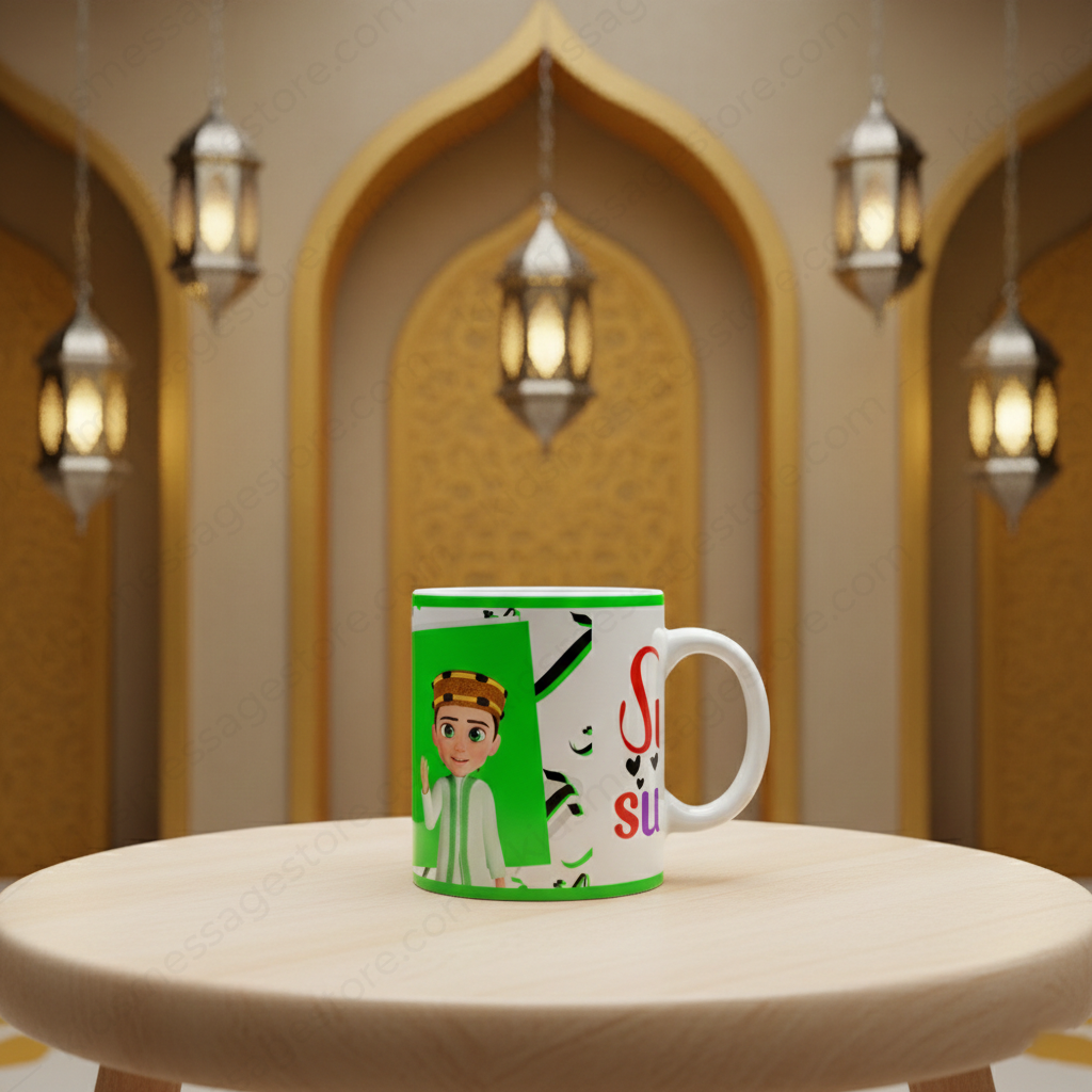 Smile It’s Sunnah Islamic Green Ceramic Mug 300ml
