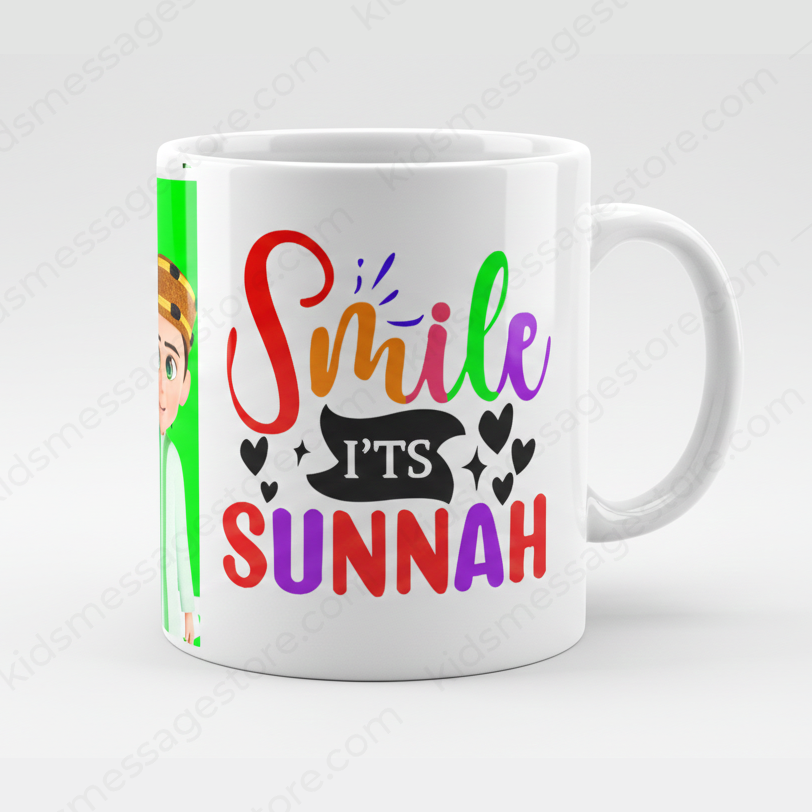 Smile It’s Sunnah Islamic Green Ceramic Mug 300ml
