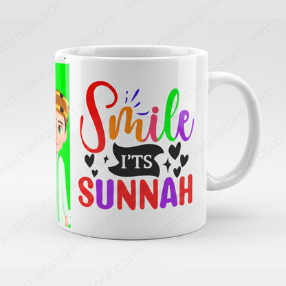 Smile It’s Sunnah Islamic Green Ceramic Mug 300ml
