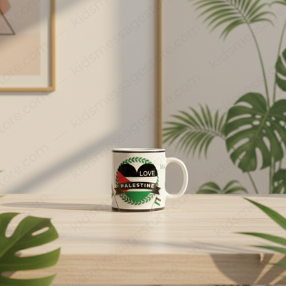 I Love Masjid-e-Aqsa Mug | Love Palestine Ceramic Coffee Mug | Premium Islamic Mug 300ml | Palestine Support Gift