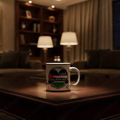 I Love Masjid-e-Aqsa Mug | Love Palestine Ceramic Coffee Mug | Premium Islamic Mug 300ml | Palestine Support Gift