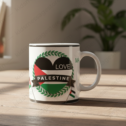 I Love Masjid-e-Aqsa Mug | Love Palestine Ceramic Coffee Mug | Premium Islamic Mug 300ml | Palestine Support Gift