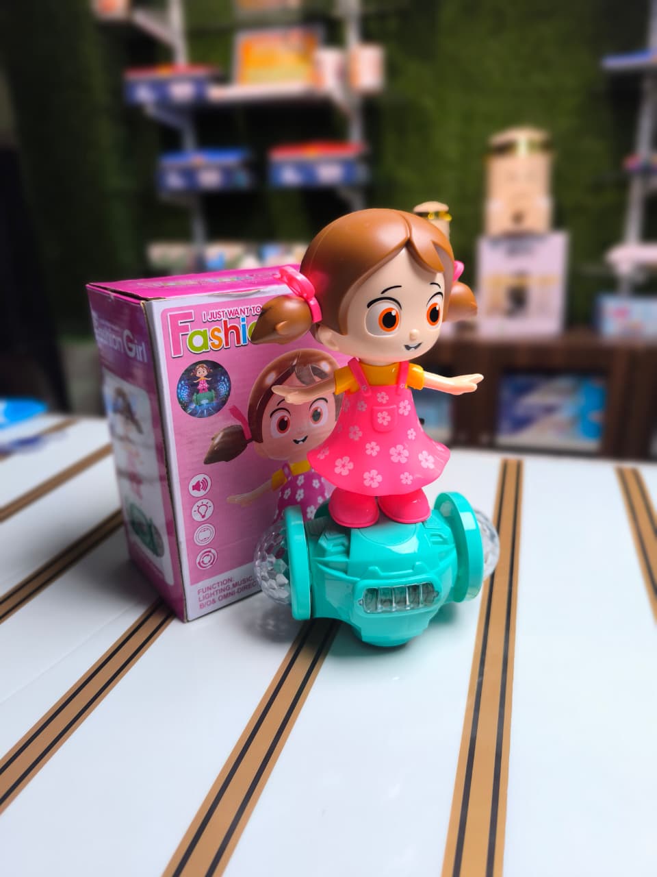 Labbaik Doll for Kids , 360 Degree Rotating - Sound & Light Toys for Boys & Girls