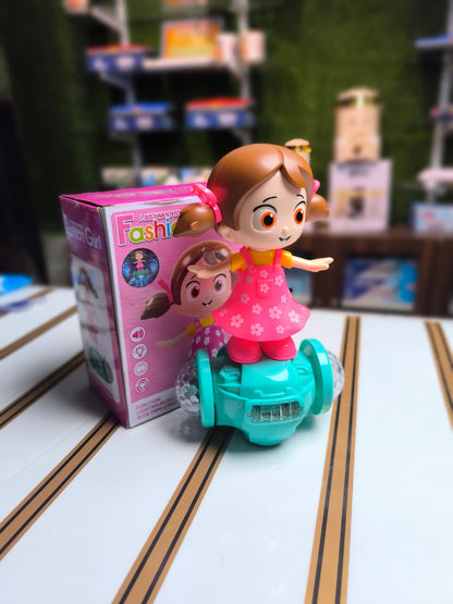 Labbaik Doll for Kids , 360 Degree Rotating - Sound & Light Toys for Boys & Girls