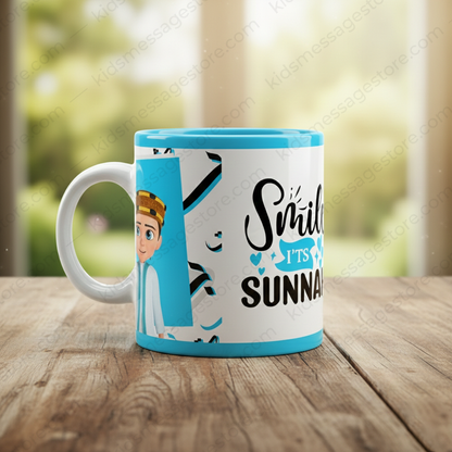 Smile It’s Sunnah Islamic Blue Ceramic Mug 300ml