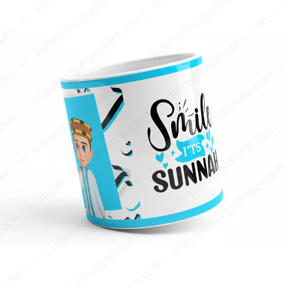 Smile It’s Sunnah Islamic Blue Ceramic Mug 300ml