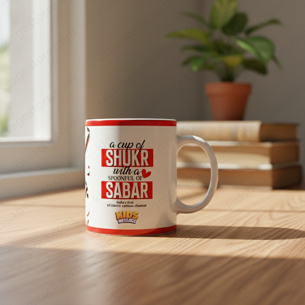 A Cup of Shukr & Sabar Islamic Mug | Ceramic Coffee Mug 300ml